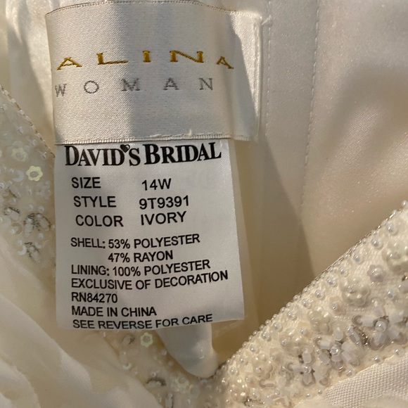 Wedding Gown, 14W David’s Bridal, Ivory - Picture 6 of 6